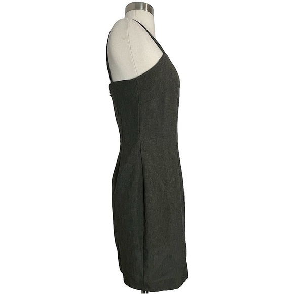Vintage 90’s Green Grey Square Neck Cami Mini Dress Size Small. - Picture 4 of 8